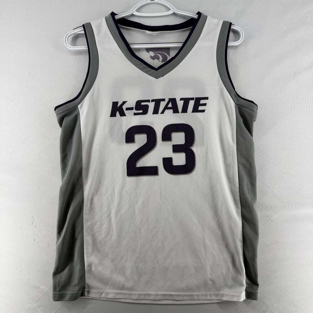 1428 M- Success Brands Kansas State Wildcats #23 White Basketball Jersey